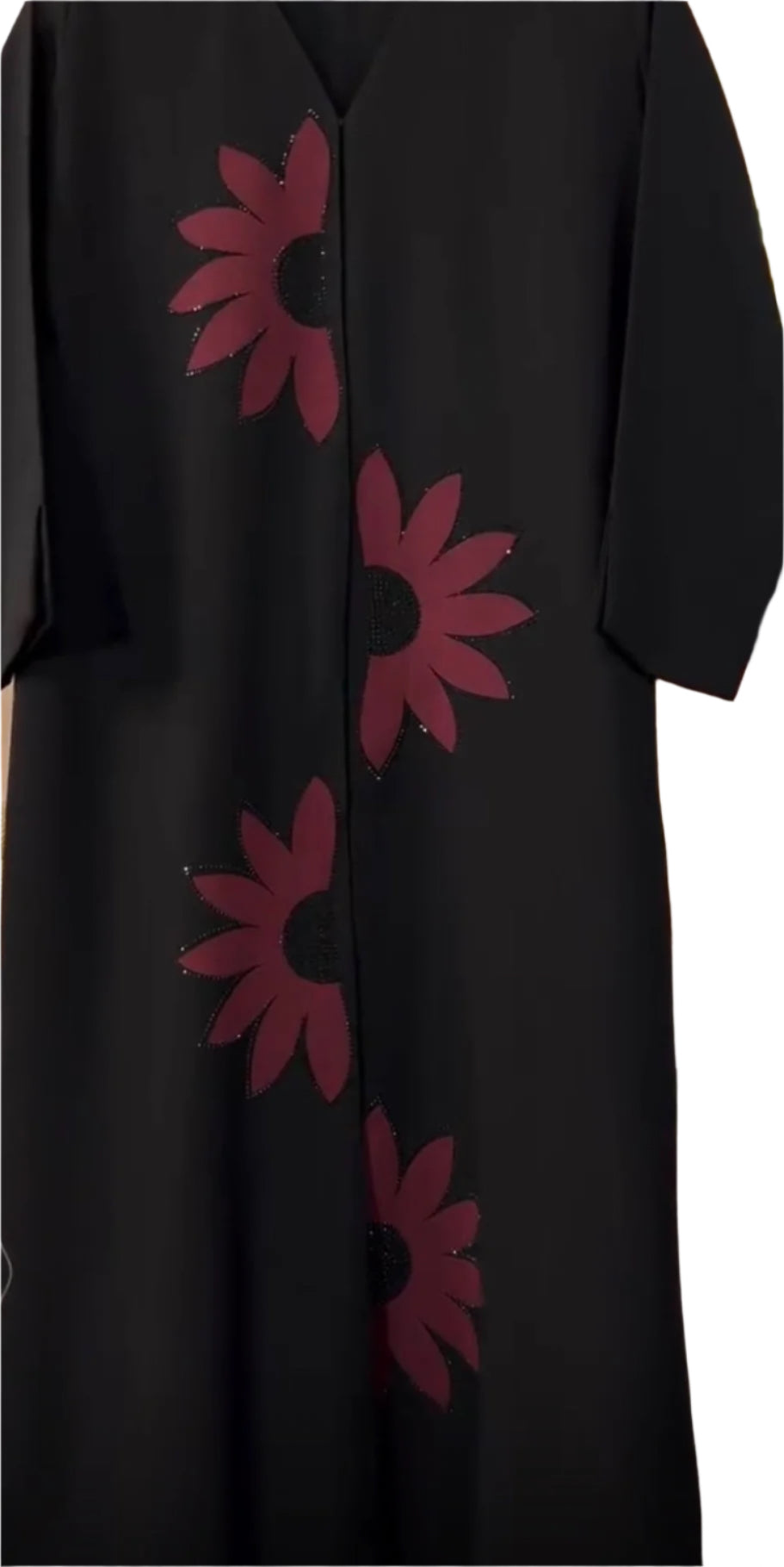 Abaya with Flower Design