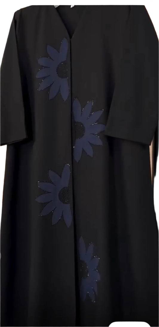 Abaya with Flower Design